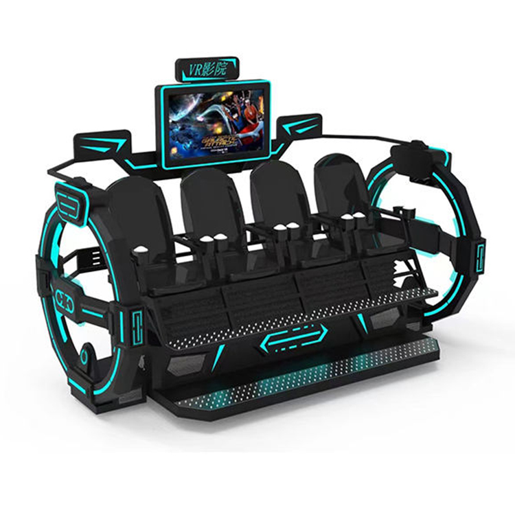 9D Vr Simulator - 고품질 테마파크 4인승 영화 VR 모션