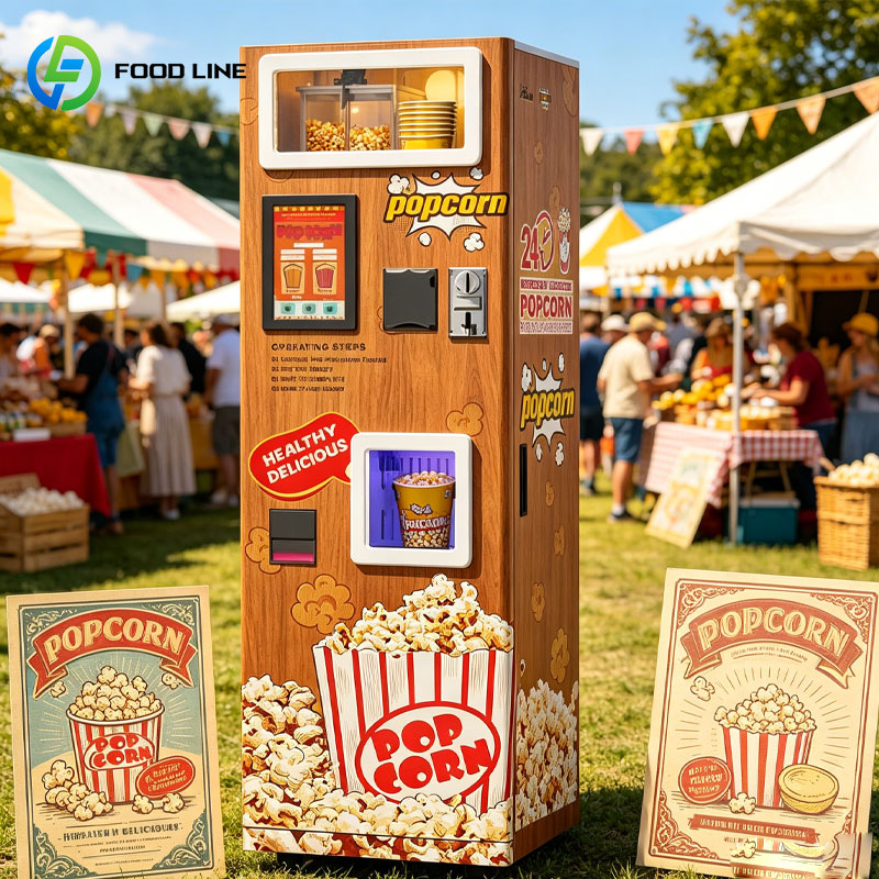 Popcorn Vending Machine - 팝콘 자판기 광고용 스마트 셀프 서비스