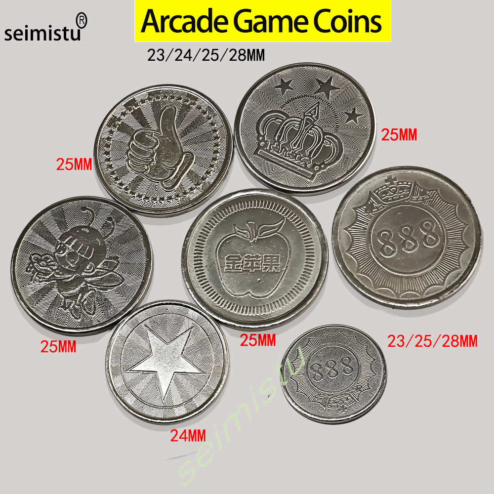 Arcade Vending Machines - 100개 스테인레스 스틸 23/24/25mm 토큰 크라운