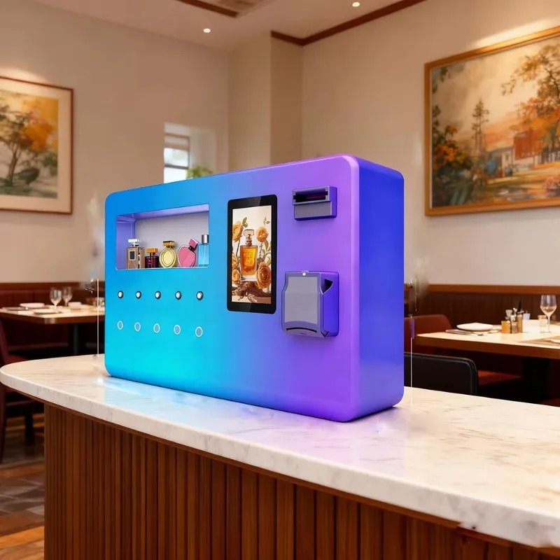 최신형 맞춤형 미니 데스크탑 향수 분사 자판기 태국 Q - Vending Machine Qr Code 리뷰 및 가격