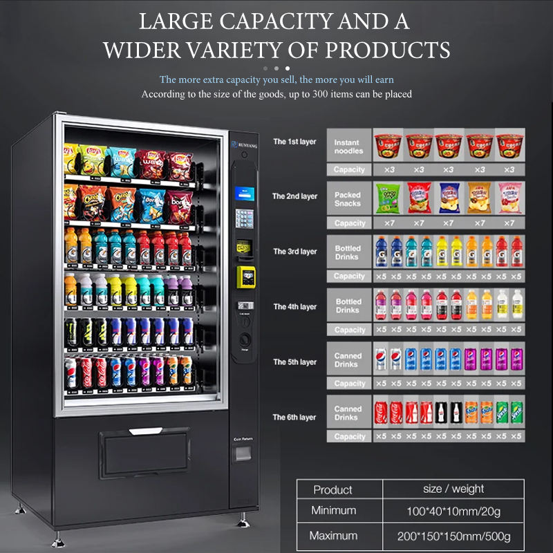 호텔 및 사무실용 자동 셀프 서비스 스낵 음료 자판기, - Bill Acceptor Vending 리뷰 및 가격