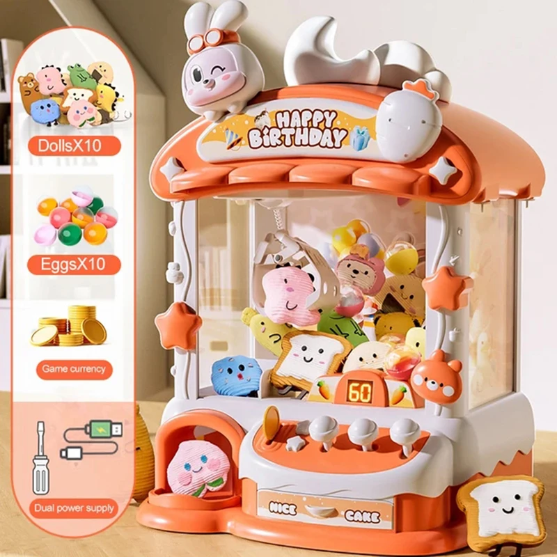 만화 클로 게임 기계 토끼 자동 인형 기계 장난감 어린 - Claw Crane Machine 리뷰 및 가격