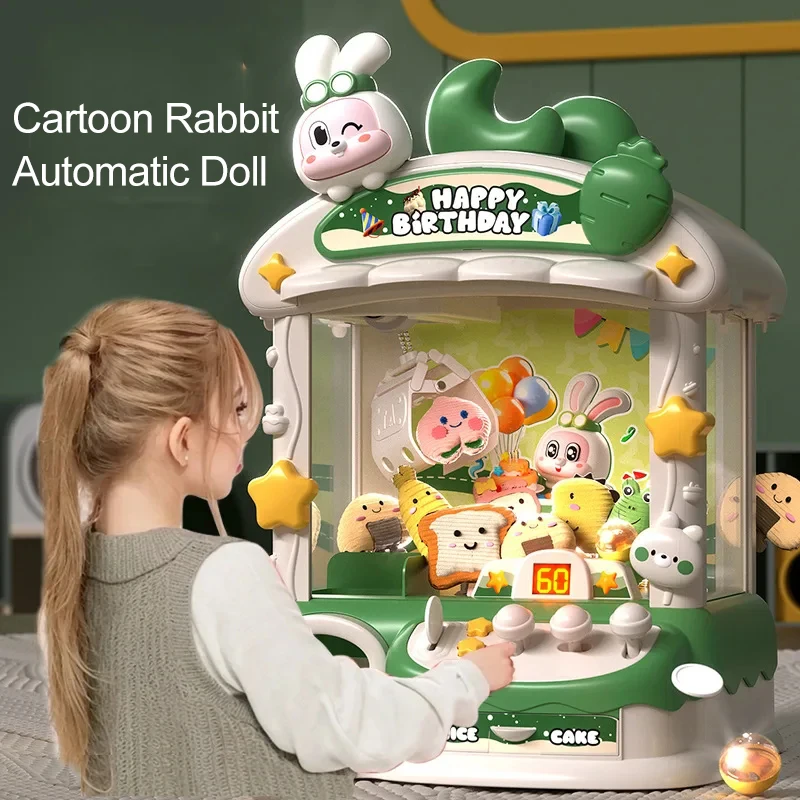 만화 클로 게임 기계 토끼 자동 인형 기계 장난감 어린 - Claw Crane Machine 리뷰 및 가격