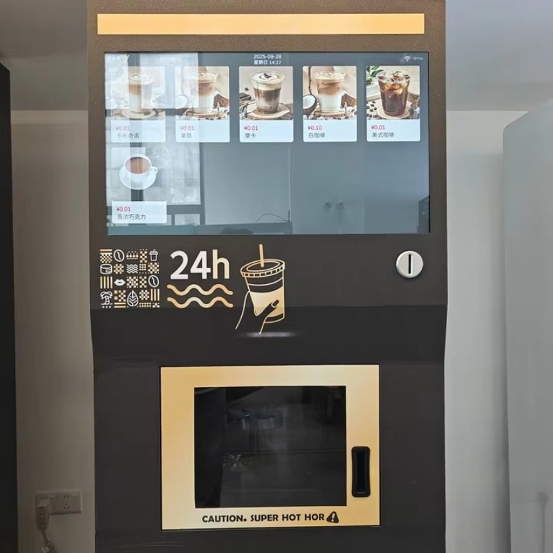 완전 자동 소형 실내외 커피 자판기 (QR 코드 결제, - Vending Machine Qr Code 리뷰 및 가격