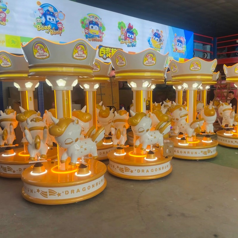 저렴한 동전 작동식 3인용 회전목마 어린이용 뮤지컬 회 - Coin Operated Kiddie Ride 리뷰 및 가격