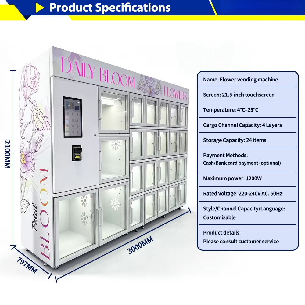 미니 컴팩트 생화 자판기 (냉장고 포함, QR 코드 결 - Vending Machine Qr Code 리뷰 및 가격